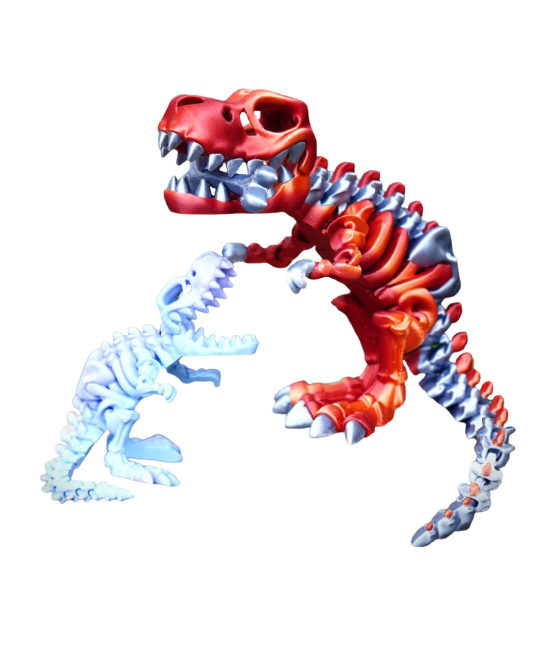 3D printed articulated T-Rex .