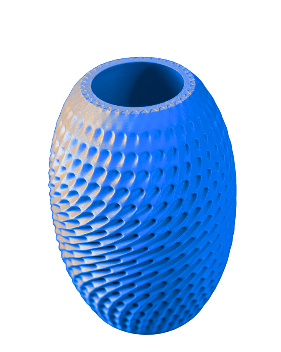 Modern 3D Printed Burrow Flower Vase – Coral Orange PETG/PLA Home Décor Accent