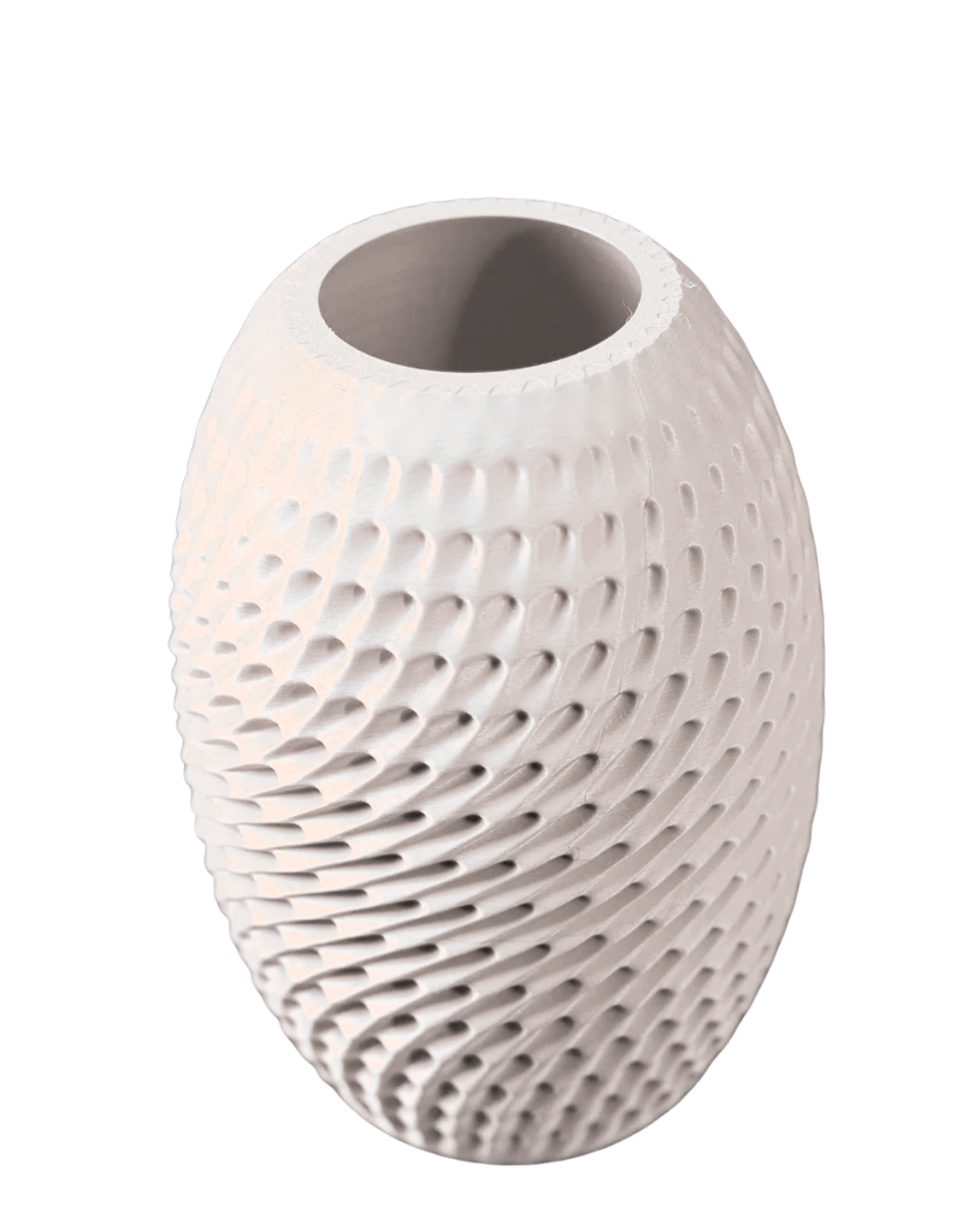 Modern 3D Printed Burrow Flower Vase – Coral Orange PETG/PLA Home Décor Accent