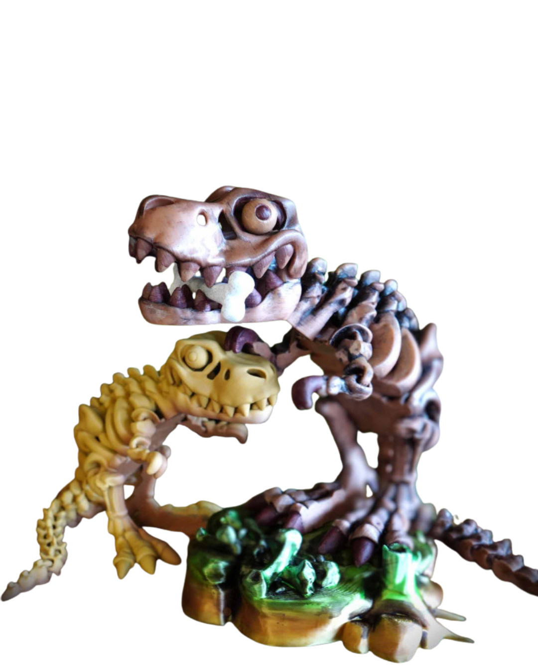3D printed articulated T-Rex .