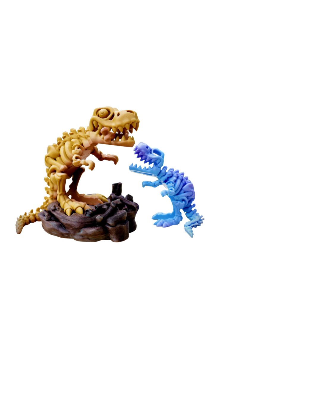3D printed articulated T-Rex .