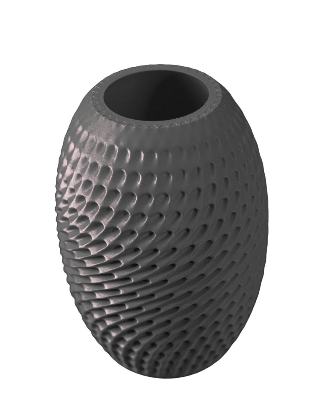 Modern 3D Printed Burrow Flower Vase – Coral Orange PETG/PLA Home Décor Accent