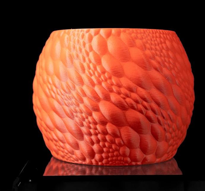 Eco-Friendly Biodegradable Planter Handmade 3D Printed Flower Pot from Plant-Based Plastic