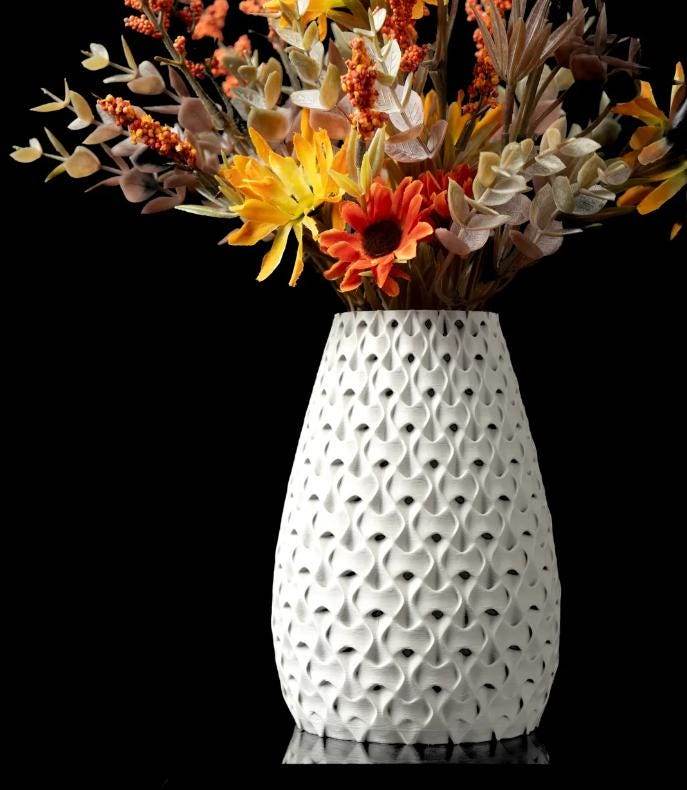 Eco-Friendly 3D Printed Vase Bioplastic PLA Home Décor (Handmade, Custom Color)