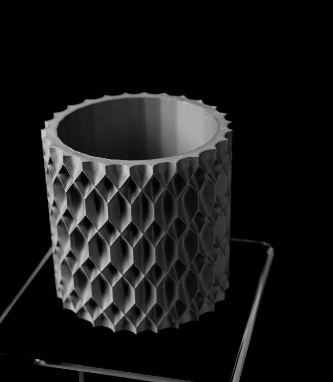 Eco-Friendly 3D Printed Planter Bioplastic PLA Modern Pot (Handmade, Custom Color)