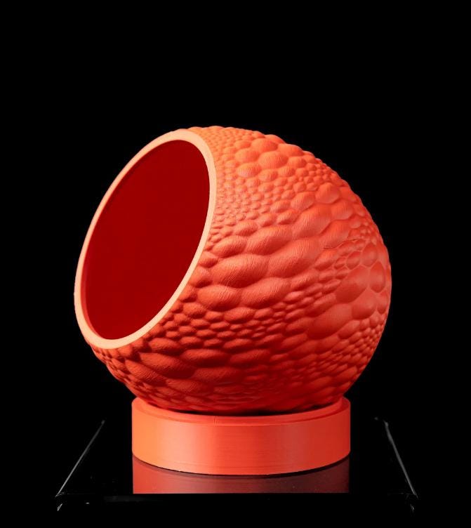 Eco-Friendly Biodegradable Planter Handmade 3D Printed Flower Pot from Plant-Based Plastic