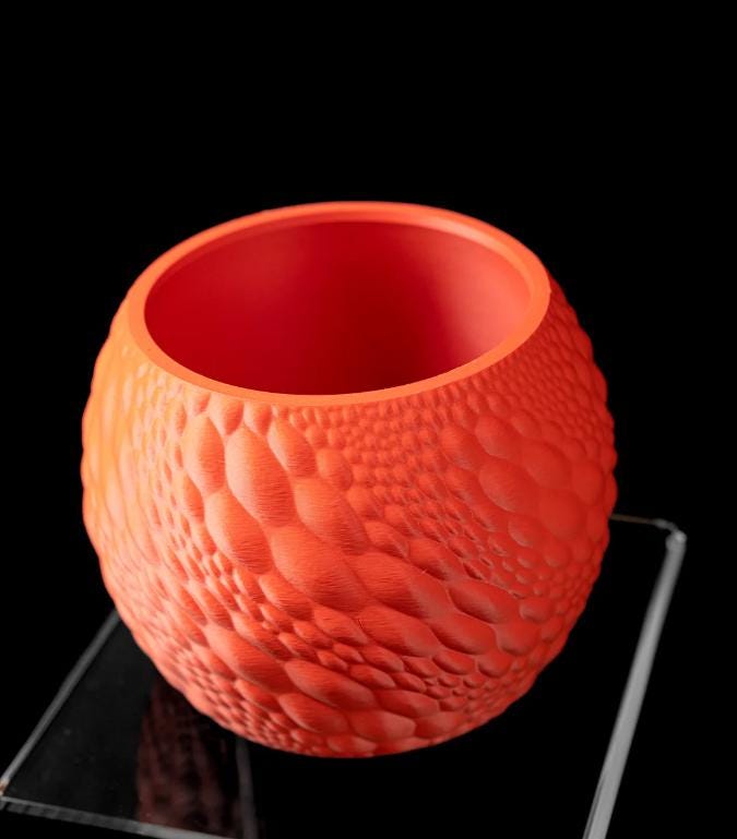 Eco-Friendly Biodegradable Planter Handmade 3D Printed Flower Pot from Plant-Based Plastic