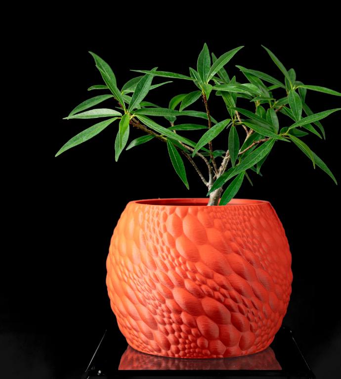 Eco-Friendly Biodegradable Planter Handmade 3D Printed Flower Pot from Plant-Based Plastic