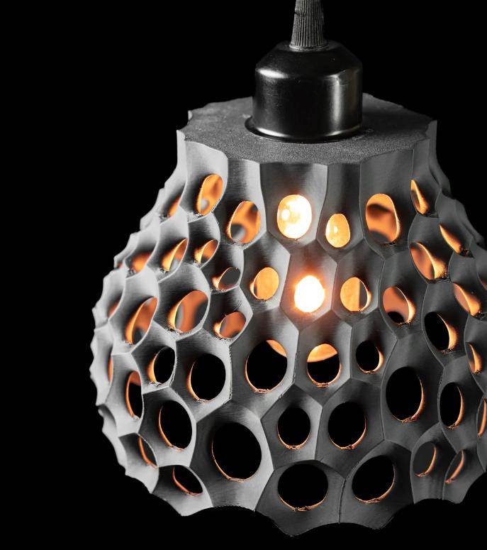 Eco-Friendly Bioplastic Pendant Lamp Sustainable 3D-Printed Lighting Fixture