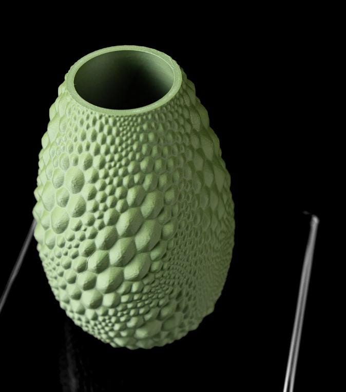 Eco-Friendly 3D Printed Gato Flower Vase Bioplastic Home Décor (Handmade, Custom Color)
