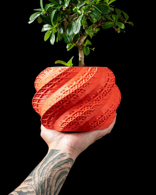 ShellPlanter – 3D Printed Textured Spiral Pot - LayerCraftLab