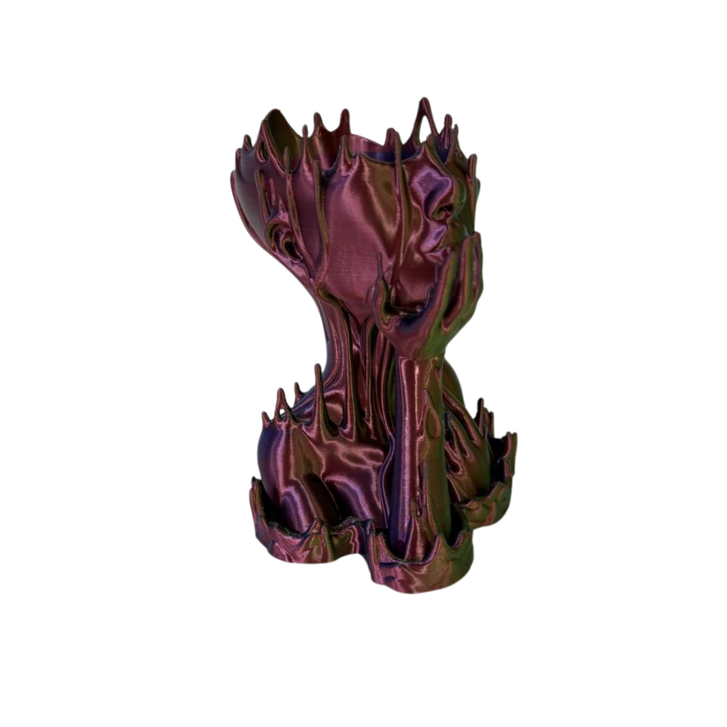 3D Printed Abstract Woman Head Planter – Unique Funky Vase for Modern Home Decor