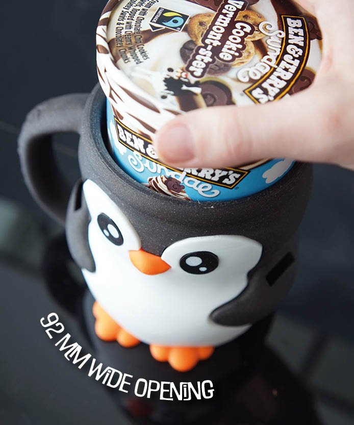 3D Printed Penguin Ice Cream Pint Holder – Pebbles the Ice Pint Holding Penguin - LayerCraftLab