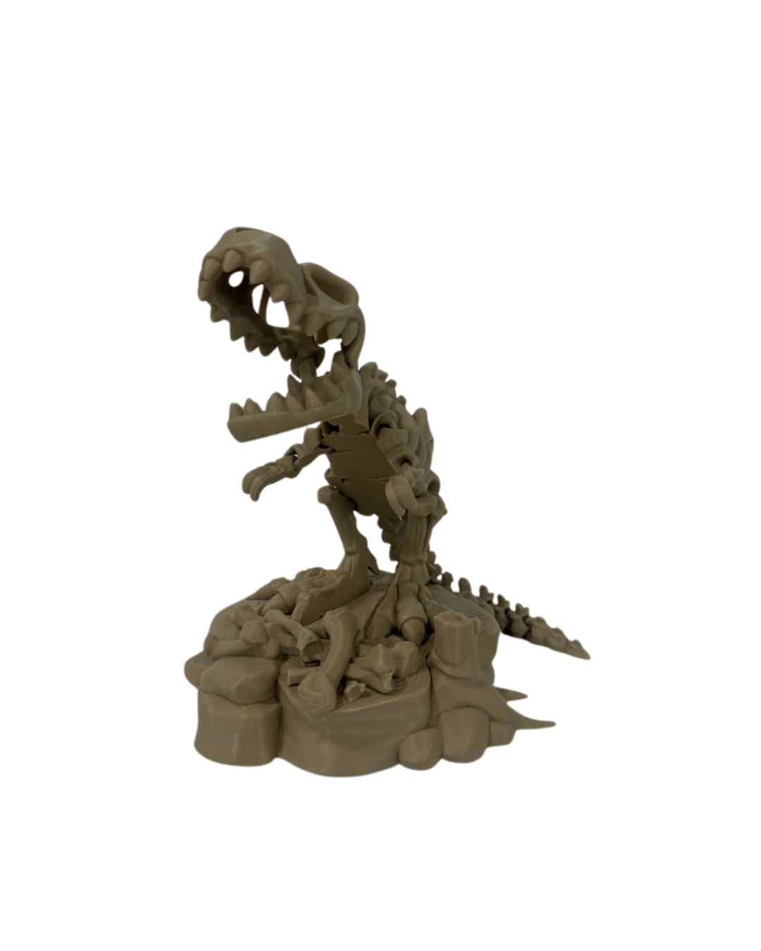 3D Printed T - Rex Skeleton – Poseable Eco PLA Desk Decor + Fidget Toy - LayerCraftLab