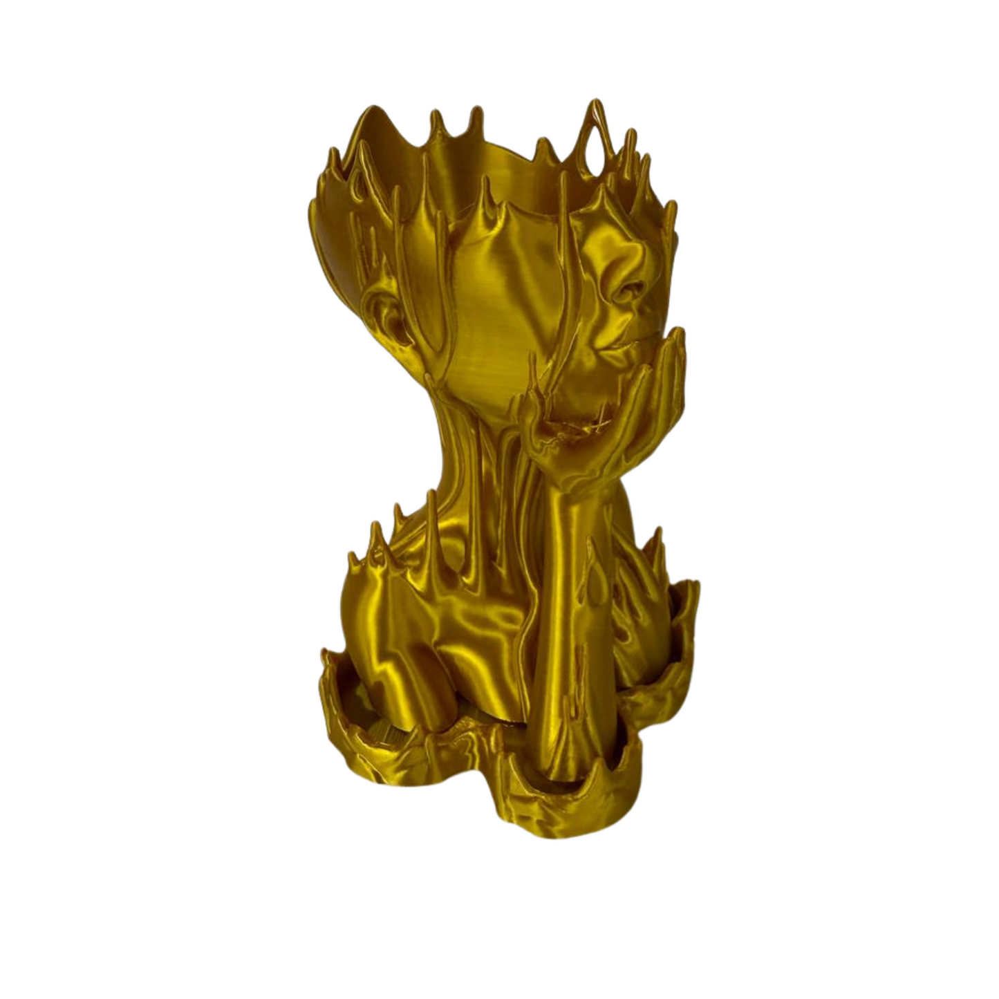 3D Printed Abstract Woman Head Planter – Unique Funky Vase for Modern Home Decor