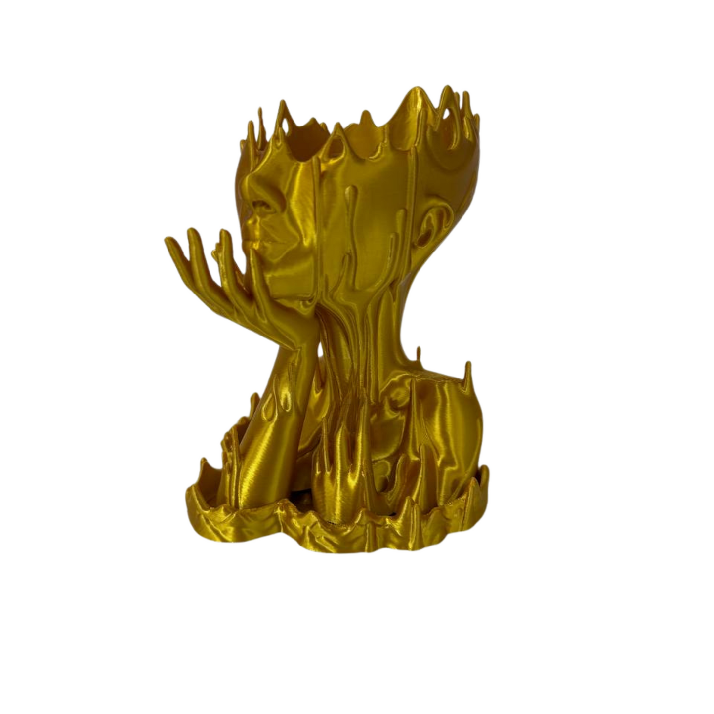 3D Printed Abstract Woman Head Planter – Unique Funky Vase for Modern Home Decor