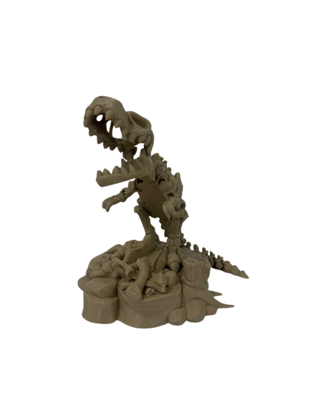 3D Printed T-Rex Skeleton – Poseable Eco PLA Desk Decor + Fidget Toy