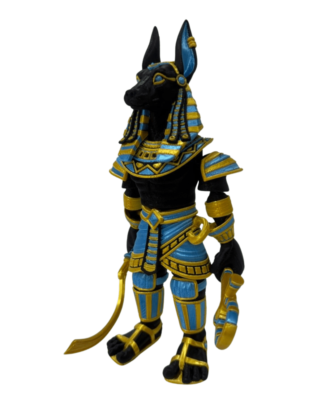 🔥buy 2 - get 1 FREE 🔥 3D Printed Poseable Anubis Figurine – Articulated Egyptian Jackal God - LayerCraftLab