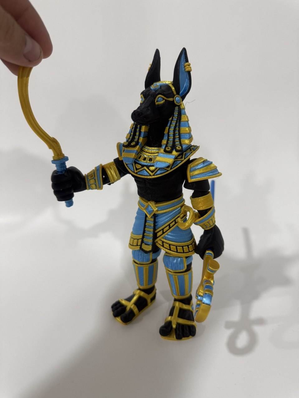🔥buy 2 - get 1 FREE 🔥 3D Printed Poseable Anubis Figurine – Articulated Egyptian Jackal God - LayerCraftLab