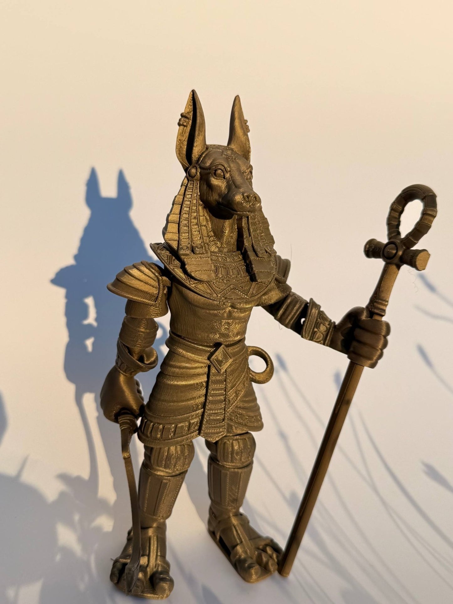🔥buy 2 - get 1 FREE 🔥 3D Printed Poseable Anubis Figurine – Articulated Egyptian Jackal God - LayerCraftLab