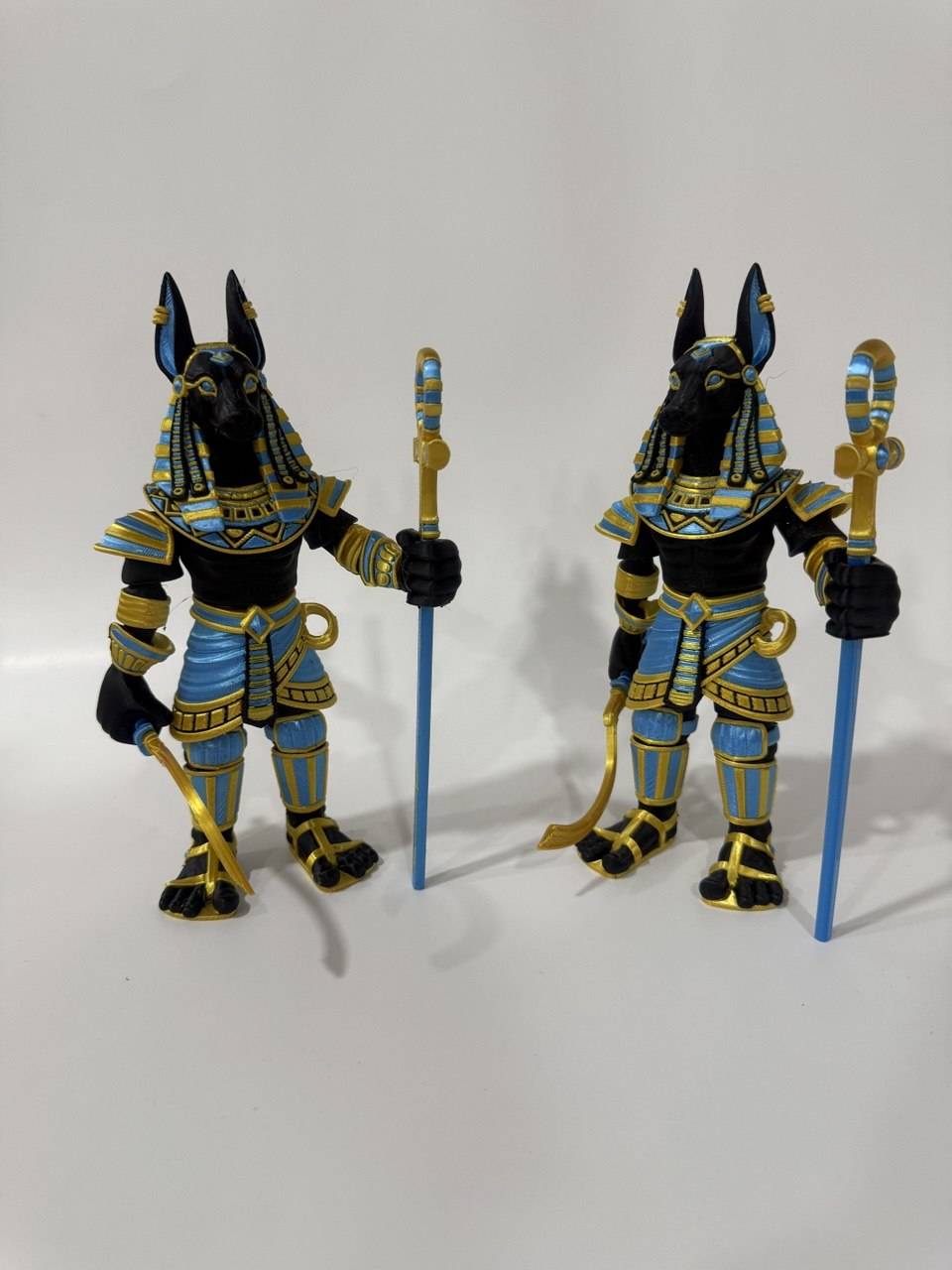 🔥buy 2 - get 1 FREE 🔥 3D Printed Poseable Anubis Figurine – Articulated Egyptian Jackal God - LayerCraftLab