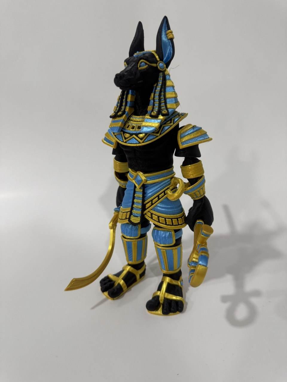 🔥buy 2 - get 1 FREE 🔥 3D Printed Poseable Anubis Figurine – Articulated Egyptian Jackal God - LayerCraftLab