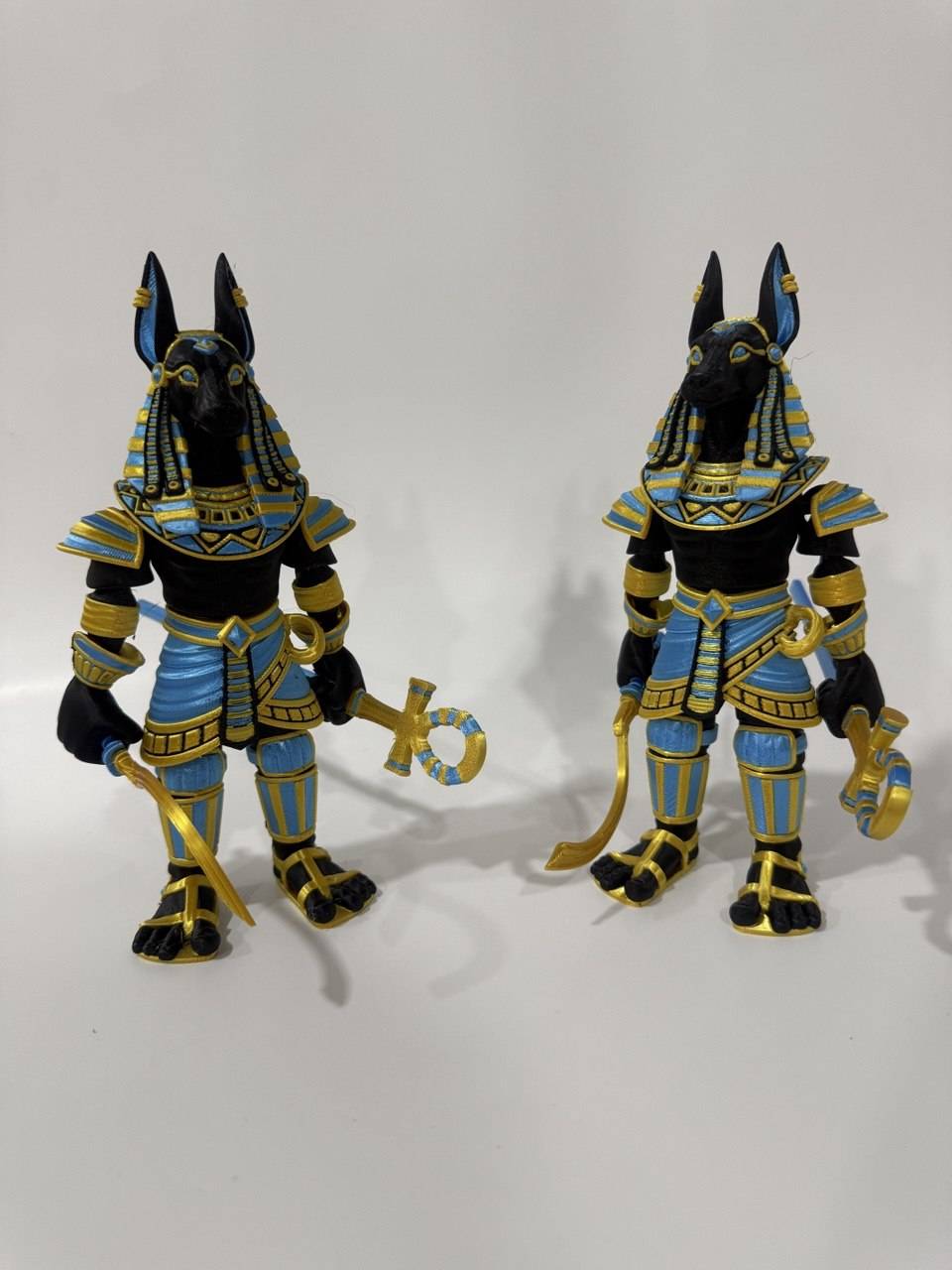 🔥buy 2 - get 1 FREE 🔥 3D Printed Poseable Anubis Figurine – Articulated Egyptian Jackal God - LayerCraftLab