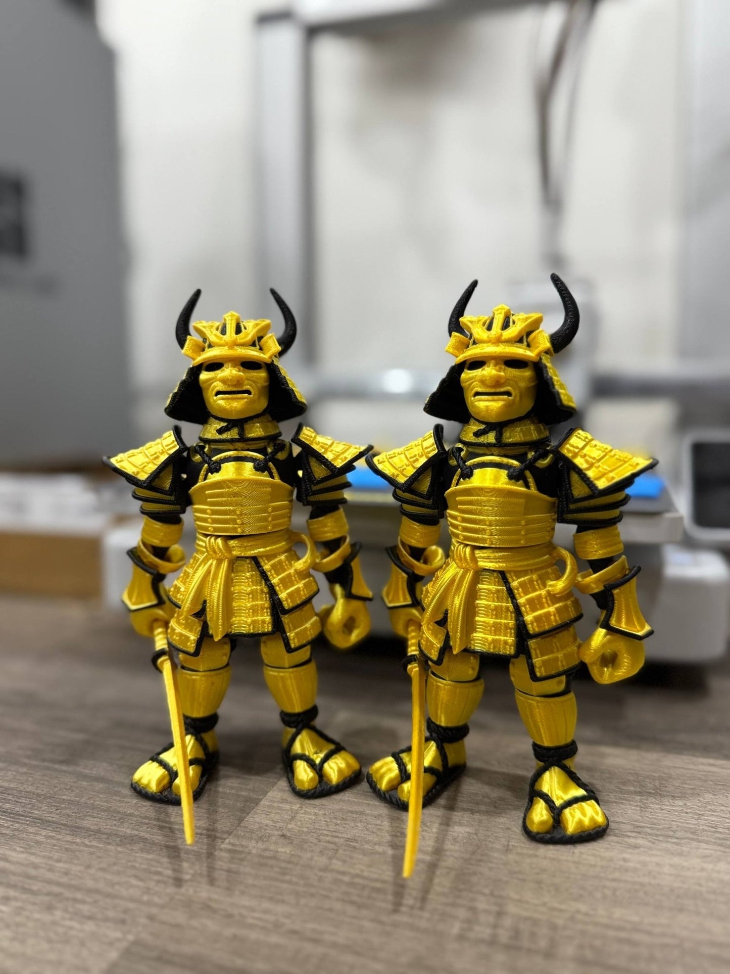 🔥buy 2 - get 1 FREE 🔥 Articulated Samurai Warrior Figurine – 3D Printed Flexi Samurai Toy with Sword - LayerCraftLab