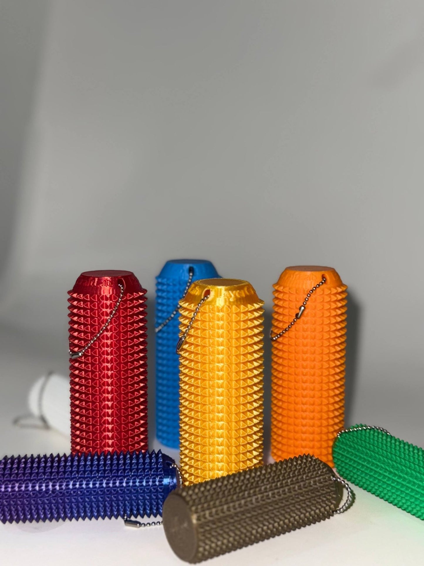 🔥buy 3 - get 1 FREE 🔥 Little Grippie LayerCraftLab — Pocket Sensory Roller with Keychain | Textured Fidget for Stress Relief & Focus (Multiple Colors) - LayerCraftLab