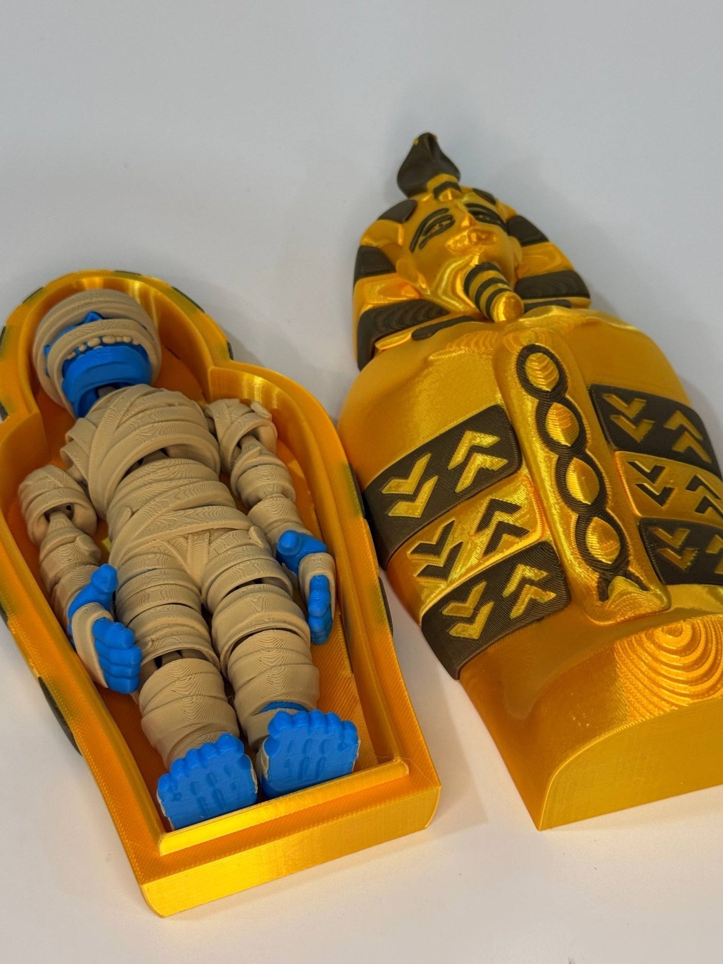 Flexi Mummy with Sarcophagus – Ancient Pharaoh Edition - LayerCraftLab