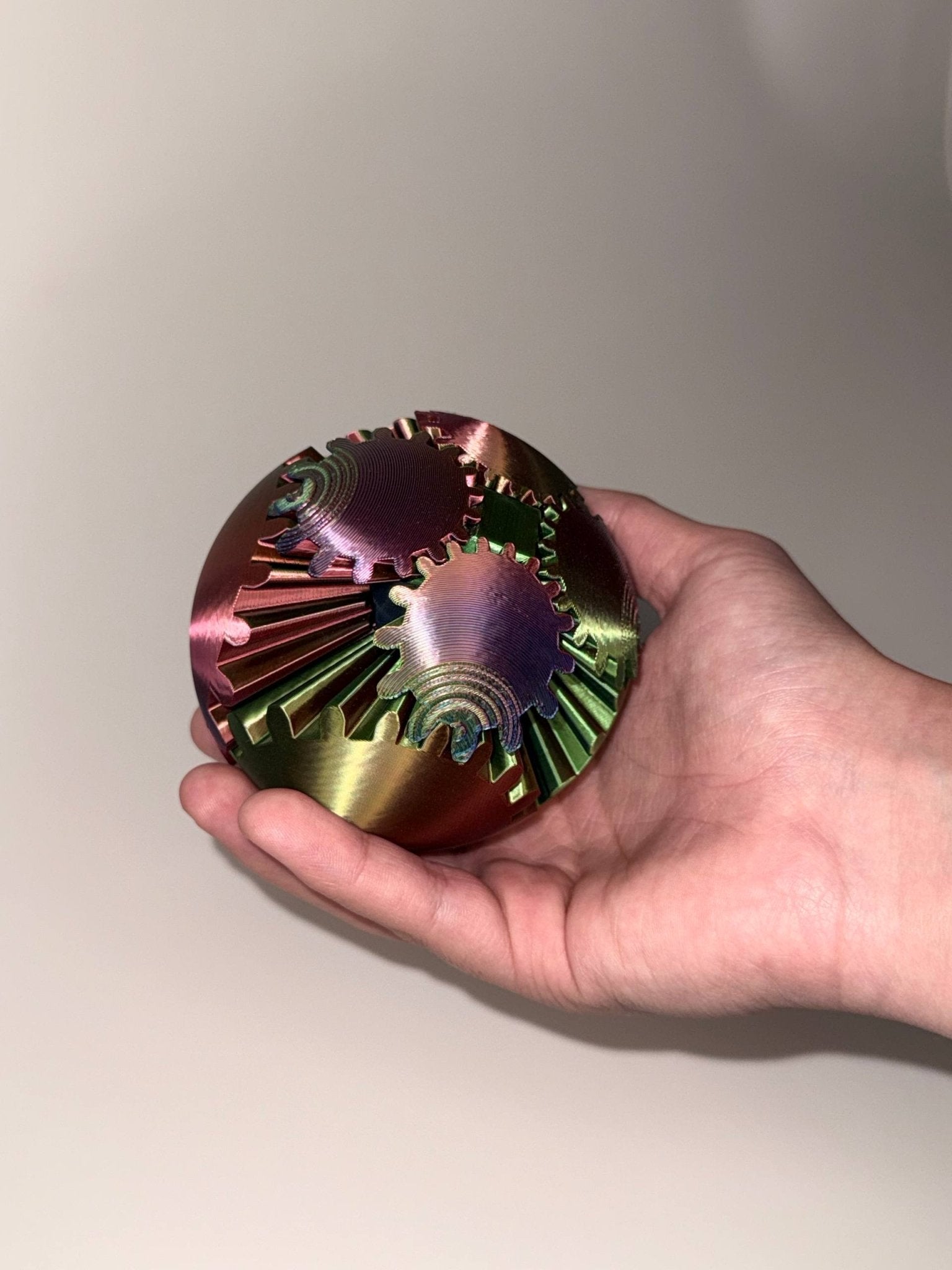 GearSphere – Mechanical Fidget Ball with Spinning Gears - LayerCraftLab