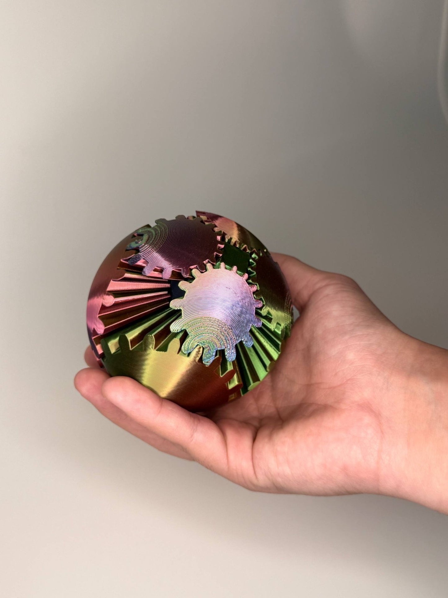 GearSphere – Mechanical Fidget Ball with Spinning Gears - LayerCraftLab