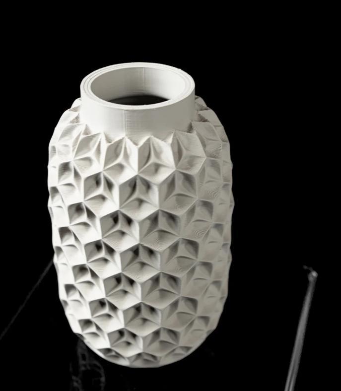 WOW-Factor Trihex Vase  Bold 3D Printed Eco Art for Flowers & Décor