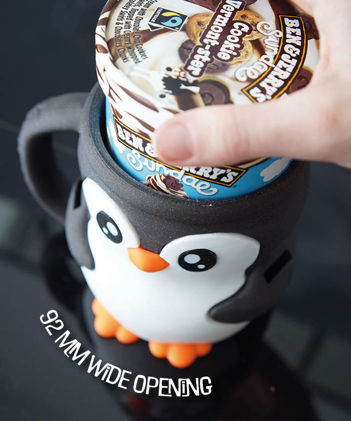 3D Printed Penguin Ice Cream Pint Holder – Pebbles the Ice Pint Holding Penguin