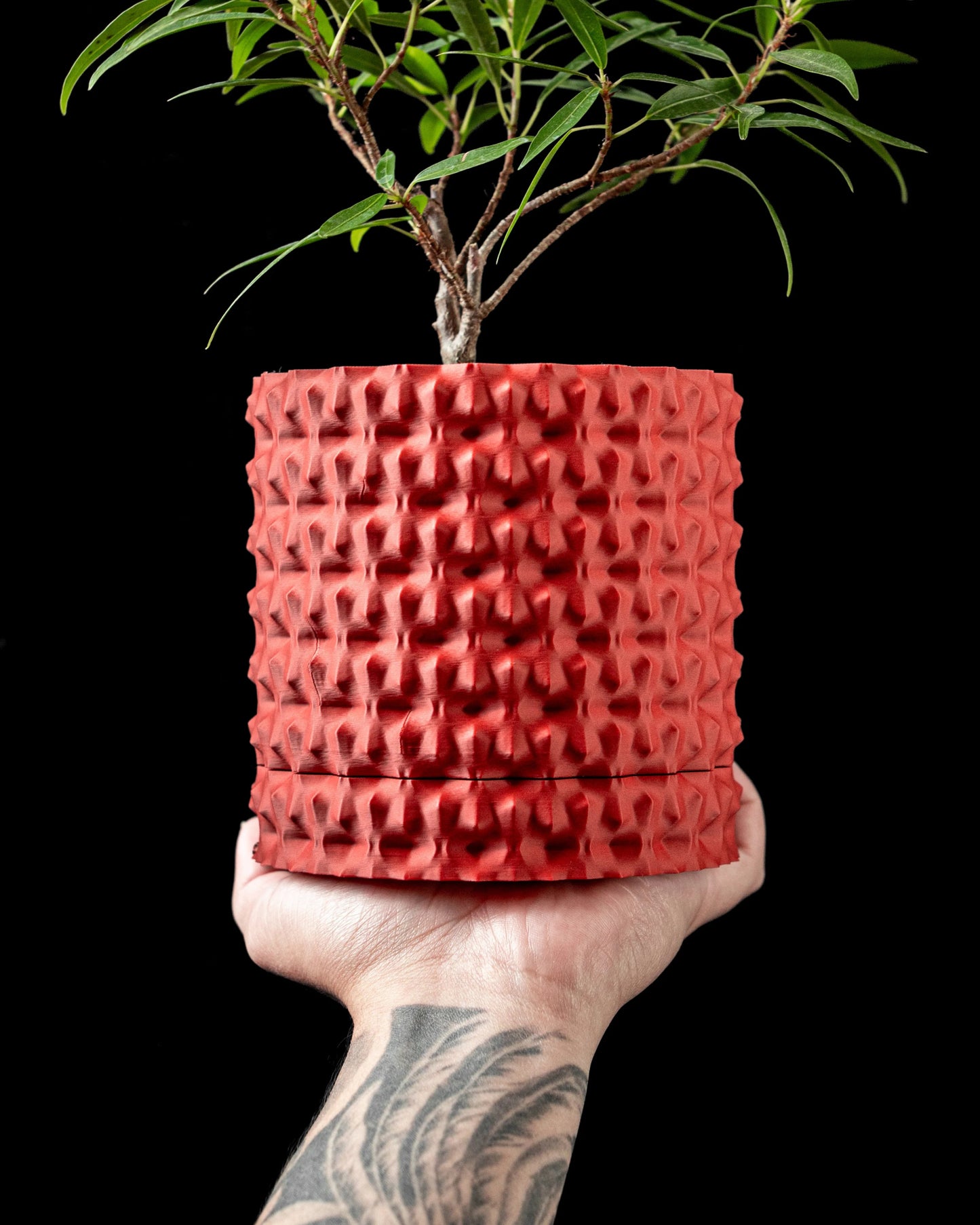 Rugged Cube Planter — Modern Textured Pot - LayerCraftLab