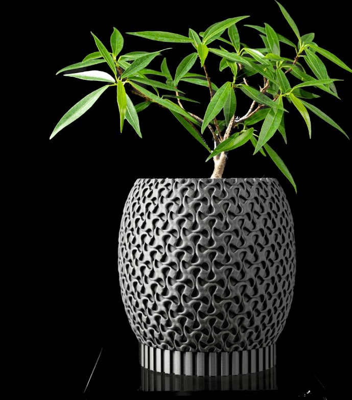 Sculpted 3D Printed Planter – Modern Decorative Flower Pot - LayerCraftLab