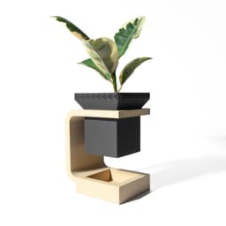 The Daka Planter Pot with Drainage Tray & Stand - LayerCraftLab