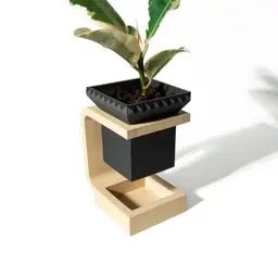 The Daka Planter Pot with Drainage Tray & Stand - LayerCraftLab