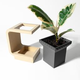The Daka Planter Pot with Drainage Tray & Stand - LayerCraftLab