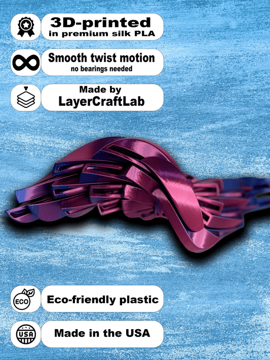 TwistSphere Fidget Toy – Hypnotic Slime Ball Spinner - LayerCraftLab