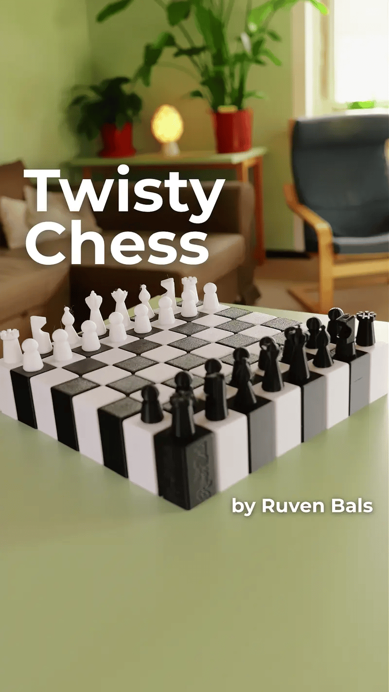 Twisty Chess – Isometric 3D Chess Set by Ruven Bals - LayerCraftLab
